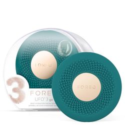Foreo Ufo 3 Go, Dispositivo da Viaggio per Maschera Viso Antirughe, Idratazione, Terapia a Luce Rossa e LED a Spettro Completo, Termoterapia, Massaggio T-Sonic, Compatto, Evergreen