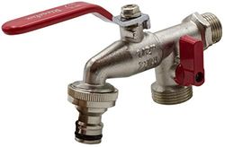 RIEGOLUX 303300 Robinet de Jardin en Laiton avec raccord Rapide