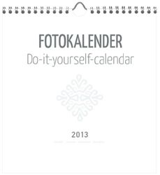 Foto-Bastelkalender 2013 weiß datiert