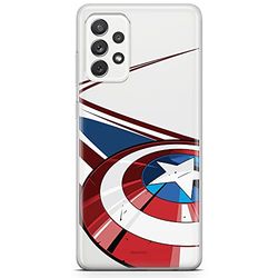 ERT GROUP etui na telefon Samsung A73 5G, case oryginalny i oficjalnie licencjonowany przez Marvel, wzór Kapitan Ameryka 008, optymalnie dopasowane, plecki z TPU częściowo przeźroczyste