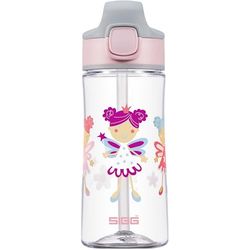 Sigg - Gourde Enfant avec Paille En Tritan - Miracle Fairy - Étanche - Passe au Lave-Vaisselle & Micro-ondes - Résiste aux Chocs - Sans BPA - Pour École & Sport - Rose Motif Fées - 0,45L