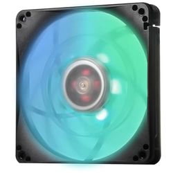 SilverStone SST-FW124-ARGB - Série FW Ventilateur 120mm PWM, lame transparente avec cadre noir, roulement à billes, LED RGB adressable