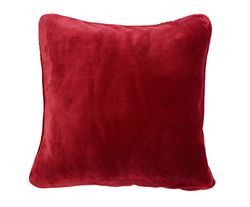 Gözze Capas de almofada com sensação de caxemira premium, conjunto de 2, 500 g/m², 50 x 50 cm, vermelho