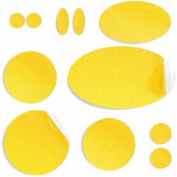 aZengear Toppe per riparazione, pre-tagliate, autoadesive, morbide, impermeabili, in nylon antistrappo per fissare i fori nei vestiti, sacchi a pelo, pantaloni da sci (11 pezzi, Giallo)
