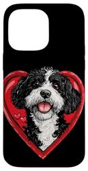 Valentine's Day Portuguese Water Dog Case for iPhone 14 Pro Max