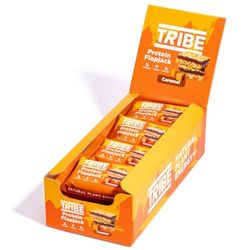 TRIBE Protein Flapjacks - Caramel - Great-Tasting Natural Plant Energy - Vegan, Dairy Free & Gluten Free (12 x 50g Bars)