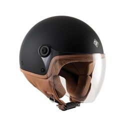 Tucano Urbano casco demi jet unisex EL'JETTIN 6.0. Casco moto in policarbonato, casco scooter small fit. Calotta XS-M ed L-XXL . Casco estate inverno. Casco omologato ECE 22.06 Nero Opaco Tg. XL