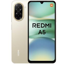 Xiaomi Redmi A5 - Smartphone de 4+128GB, Pantalla inmersiva de 6,88" 120 Hz, Potente procesador Octa Core, Cámara Dual AI de 32 MP, 5200 mAh, Cargador no Incluido, Dorado (Versión ES)