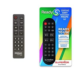 DIGIQUEST Telecomando Universale EASY - Compatibile con tutte le TV - nero & Superior Ready 5 - Telecomando universale autoapprendente compatibile con tutte le TV e SMART TV