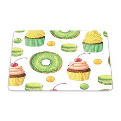 Bonamaison, Tappetino per il mouse rettangolare con stampa digitale, antiscivolo, per ufficio e casa, dimensioni: 22 x 18 cm