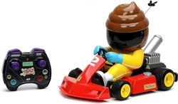 Dickie Toys 251106018 - Fart Kart Radiostyrd bil - Radiostyrd Bil från Dickie Toys med 2 kanaler, 2,4 GHz, Turbo, 5 Pruttljud och Hastighet upp Till 7 km/h, USB-Laddbar, 25 cm, Från 6 år