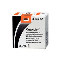 LEITZ Buchstabensignal Orgacolor "E", auf Rolle, orange