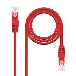 PRENDELUZ Câble réseau Cat.6 UTP AWG24 rouge 30 cm - Haute vitesse de transfert, idéal pour les connexions réseau et appareils électroniques.