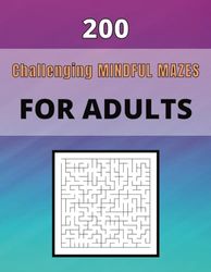 200 Mindful Mazes for Adults - Maze Puzzle Book for Adults, 8.5 inches x 11 inches: Big Book of Mazes for Adults, 200 Mindful Mazes for Adults, Stress Relief and Mental Strengthening Puzzles