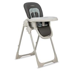 Chaise haute MoMi GOJO pour bébés et enfants de 6 à 36 mois (poids corporel max. 15 kg), pliable, harnais de sécurité 5 points, avec plateau et roulettes.