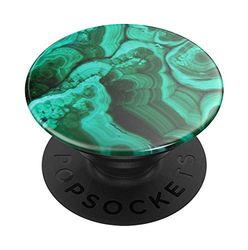 PopSockets PopGrip - Supporto e Impugnatura per Telefoni Cellulari e Tablet con Un Top Intercambiabile - Malachite Gloss
