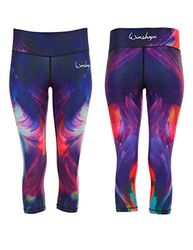 WINSHAPE Funktionell färgexplosion för damer, effektform ¾ tights, leggings Ael202 med anti-halk effekt, smal stil, fitness, fritid, sport, yoga, träning