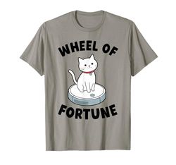 Wheel of Fortune Cat On Robot Vacuum Cleaner Cat T-Shirt