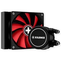 Xilence LQ120 AMD en Intel 120 mm AiO waterkoeling, AM5/AM4, LGA 1700/2066/2011/1151/1150/1155/1156/1200, 200W TDP, 120mm PWM-ventilator, optimaal voor hoge koelbehoeften in gaming/streaming, zwart