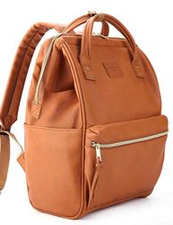 Kah&Kee Mochila Portátil Mujer de Cuero Sintético Impermeable - Ligera, Antirrobo y Multifuncional para Trabajo, Viaje y Uso Diario (15/16")
