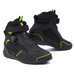 REBELHORN Unisex Spark Ii Motorcycle Boot, Black Fluo Yellow, 9 UK