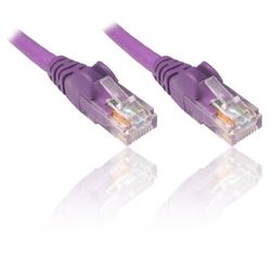 Premium Cord - Cable de Pares Trenzados (UTP, RJ45, Nivel 5e, 5 m), Color Morado