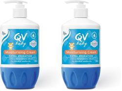 QV Baby Moisturising Cream, 500g - Rich Moisturising Cream With Glycerin and Vitamin B3 For Babies and Newborn, Non-Greasy For Sensitive Skin, with 24-Hour Protection, Baby Moisturiser, pH-balanced