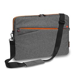 PEDEA "Fashion" Laptop Bag up to 13.3 Inches (33.8 cm) Shoulder Bag with Shoulder Strap Grey/Orange