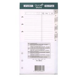 Quo Vadis - Ricarica accessori per agenda Tel Timer 17, 10 x 17 cm, colore: Bianco