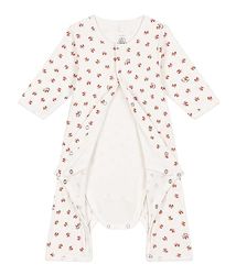 Petit Bateau Unisex Baby A087E Body, wit marshmallow/meerkleurig, gestalte 046, wit marshmallow/meerkleurig, Statur 046