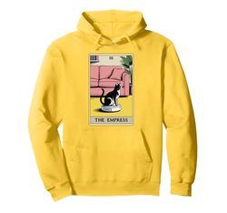 Tarot Card The Empress Cat On Robot Aspirador Funny Cat Sudadera con Capucha