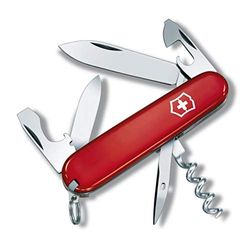 Victorinox, coltellino svizzero Spartan (12 funzioni, lama, cavatappi, apriscatole), rosso/argento, M