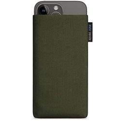 Adore June Classic Verde-Oliva Funda Compatible con iPhone 14-15 Plus/iPhone 14-15 Pro MAX, Material Resistente Efecto Limpiador de Pantalla