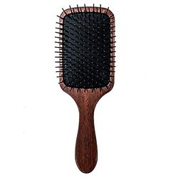 Bobinga Brosse à cheveux Corps et pointes en bois sur base pneumatique Noir 24 cm