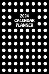 2024 Calendar Planner: White Polka Dot 6x9 Edition, 12-Month Daily, Weekly, and Monthly, with To-do List and Notes Section
