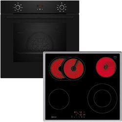 Neff Set BX36B composé de B1CCC0AK0 Four encastrable avec CircoTherm 60 x 60 cm Noir N 30 et T16SBN1L0 plaque électrique autonome 60 cm Noir avec cadre N 50