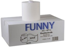 Funny 2-ply roll asciugamano con speciale 5 cm Core, per dosatore Generic, bianco brillante, 19 cm, circa 140 m (confezione da 6)
