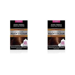 John Frieda Precision Foam Colour 6N, Salon-Finish Light Natural Brown Hair Dye, Permanent Light Natural Brown Hair Colour, 100% Grey Coverage (Pack of 2)