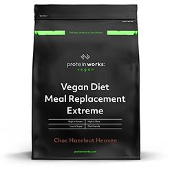 Sustitutivo de Comida Dietético Vegano Extreme | Batido bajo en calorías para perder peso | Vitaminas & minerales esenciales | THE PROTEIN WORKS | Chocolate Con Avellanas | 2kg