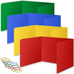 16-pack bureauverdelers voor studenten - duurzame en waterdichte plastic studie Carrel Divider, klaslokaal mappen leraar benodigdheden, gemakkelijk schoon te maken plastic privacyschild boards voor