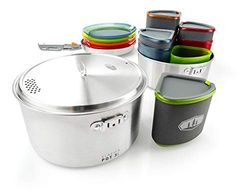 GSI Outdoors Glacier Stainless Camper Kit de cozinha, unissexo para adultos, multicolorido, tamanho único