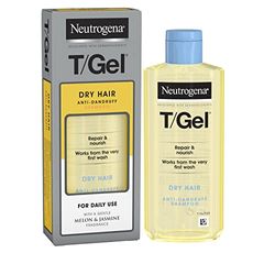 Neutrogena T/Gel Anti Dandruff Shampoo for Dry Hair (1x 250ml), Daily Anti-Dandruff Shampoo with Salicylic Acid, Cleansing Shampoo to Help Repair Dry Damaged Hair and Fight Dandruff from First Wash