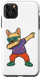 Retro Dabbing French Bulldog 80s Style For Kids Men Women Custodia per iPhone 11 Pro Max