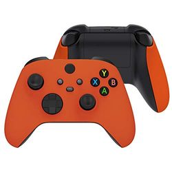 eXtremeRate Carcasa Delantera y Grip para Xbox Series X/S Mando - Cubierta Frontal Protectora de Agarre Empuñadura para Xbox Series S X Controlador - No Incluye Mando (Naranja)