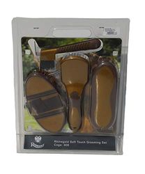 Rhinegold Paquete de blíster de Aseo Suave al Tacto, marrón Cepillos, Dorado/Brwon, Talla única