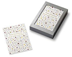 bsb Greeting Card Christmas Card Pack of 8"Stars" in Silver Packaging