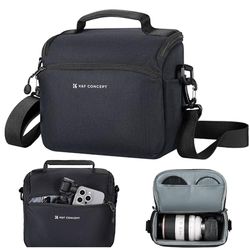 K&F Concept Borsa per fotocamera, piccola borsa a tracolla singola Crossbody Custodia con cinghia regolabile compatte Borse per macchina fotografia DSLR/SLR/Mirrorless-blu marino