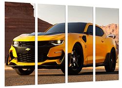 Quadro moderno Fotografico Auto Sportiva, Bumblebee, Transformers: l'ultimo Cavaliere, 131 x 62 cm, Ref. 27269