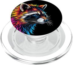 Motivo De Mapache Animal Amante De Los Animales Arte PopSockets PopGrip para MagSafe