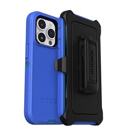 OtterBox DEFENDER SERIE SCHERMLOZE EDITIE voor iPhone 14 Pro (ALLEEN) - REGENCONTROLE (Blauw)